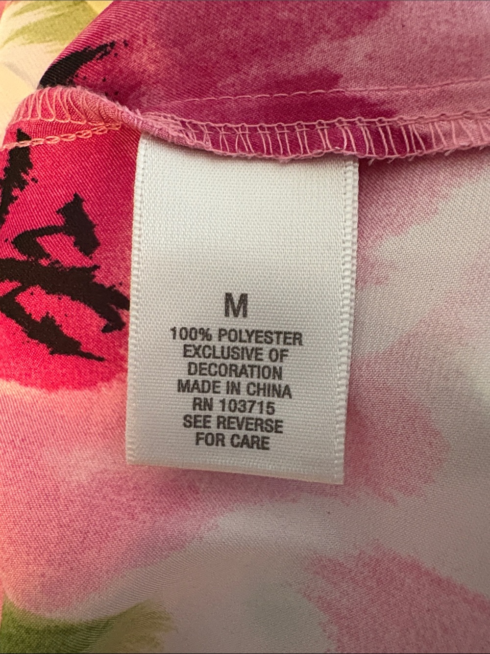 dressbarn Pink Floral Sleeveless Tank with Ring-Trim Neckline size Medium - Picture 8 of 11